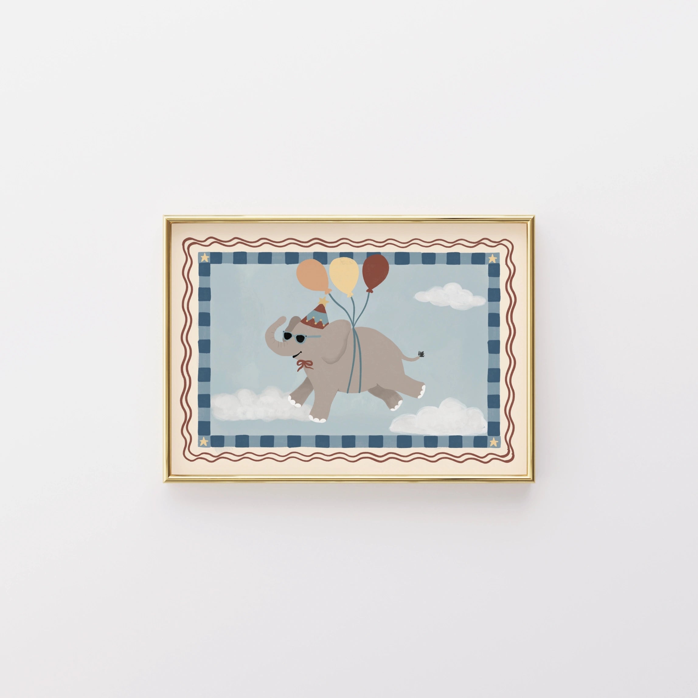 Stampa da parete per cameretta con elefante del circo