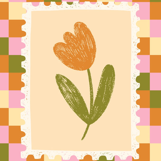 Orange Tulip Nursery Print