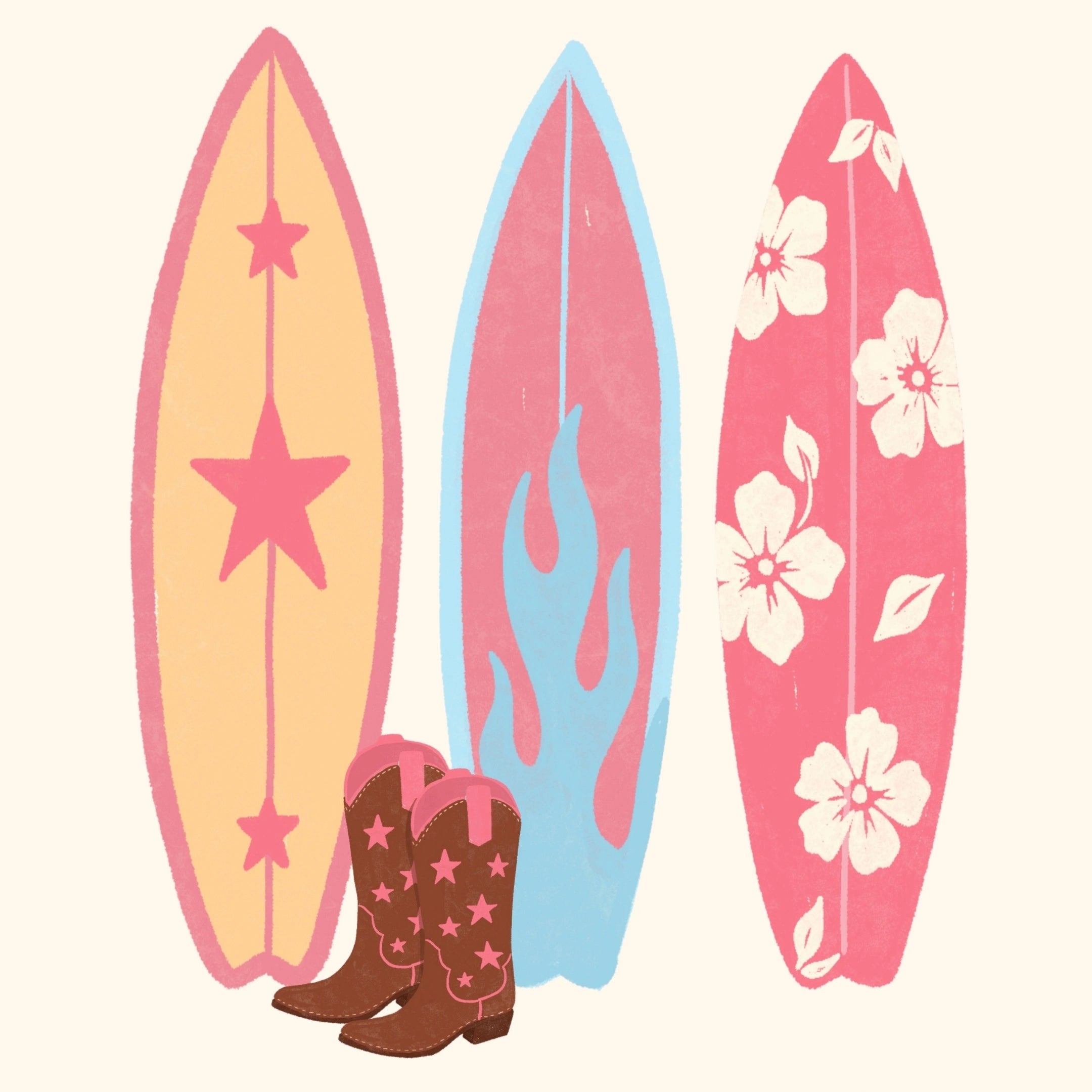 Surf’s Up Cowgirl Wall Art