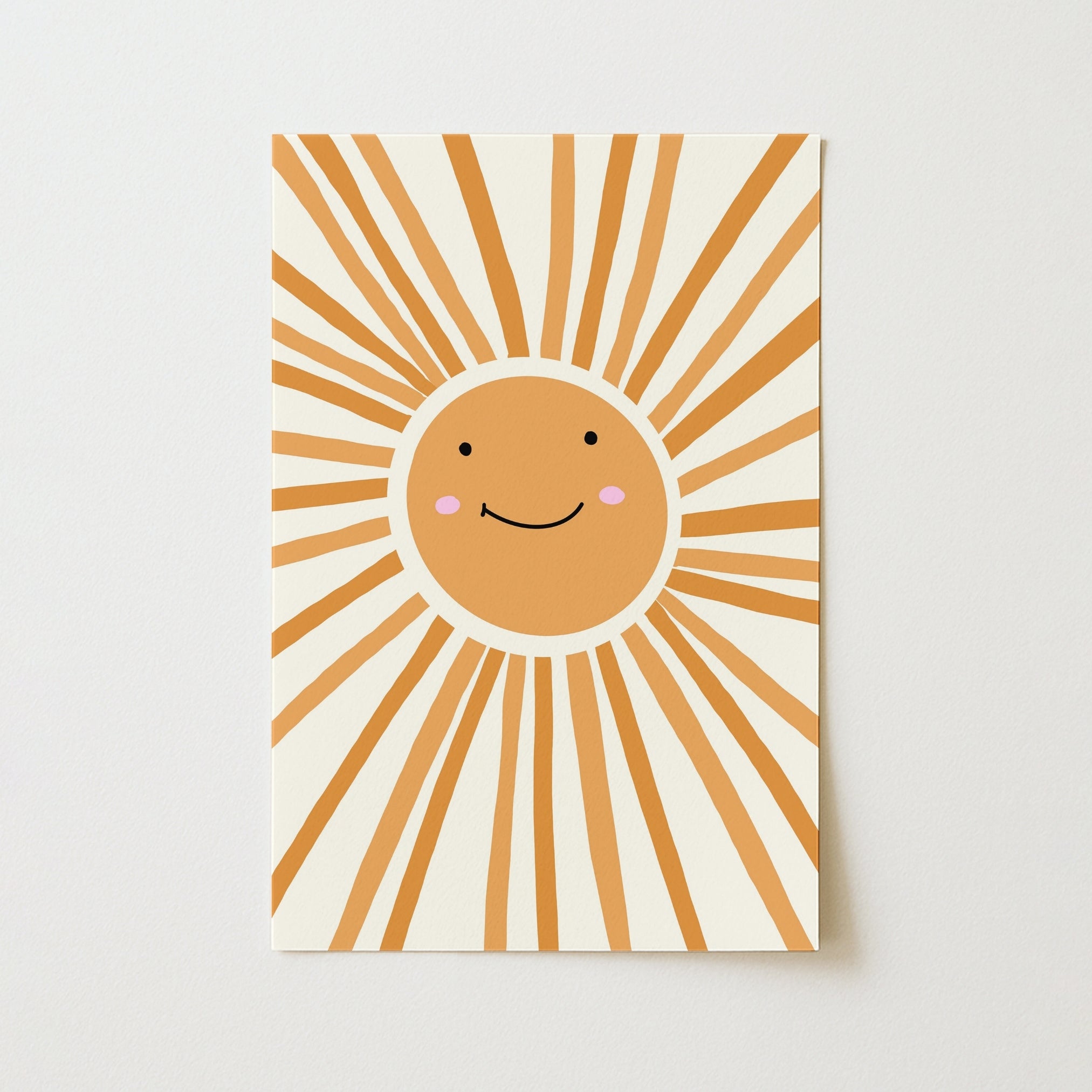 Lámina de Sol Sonriente – Póster de Sol para Cuarto Infantil