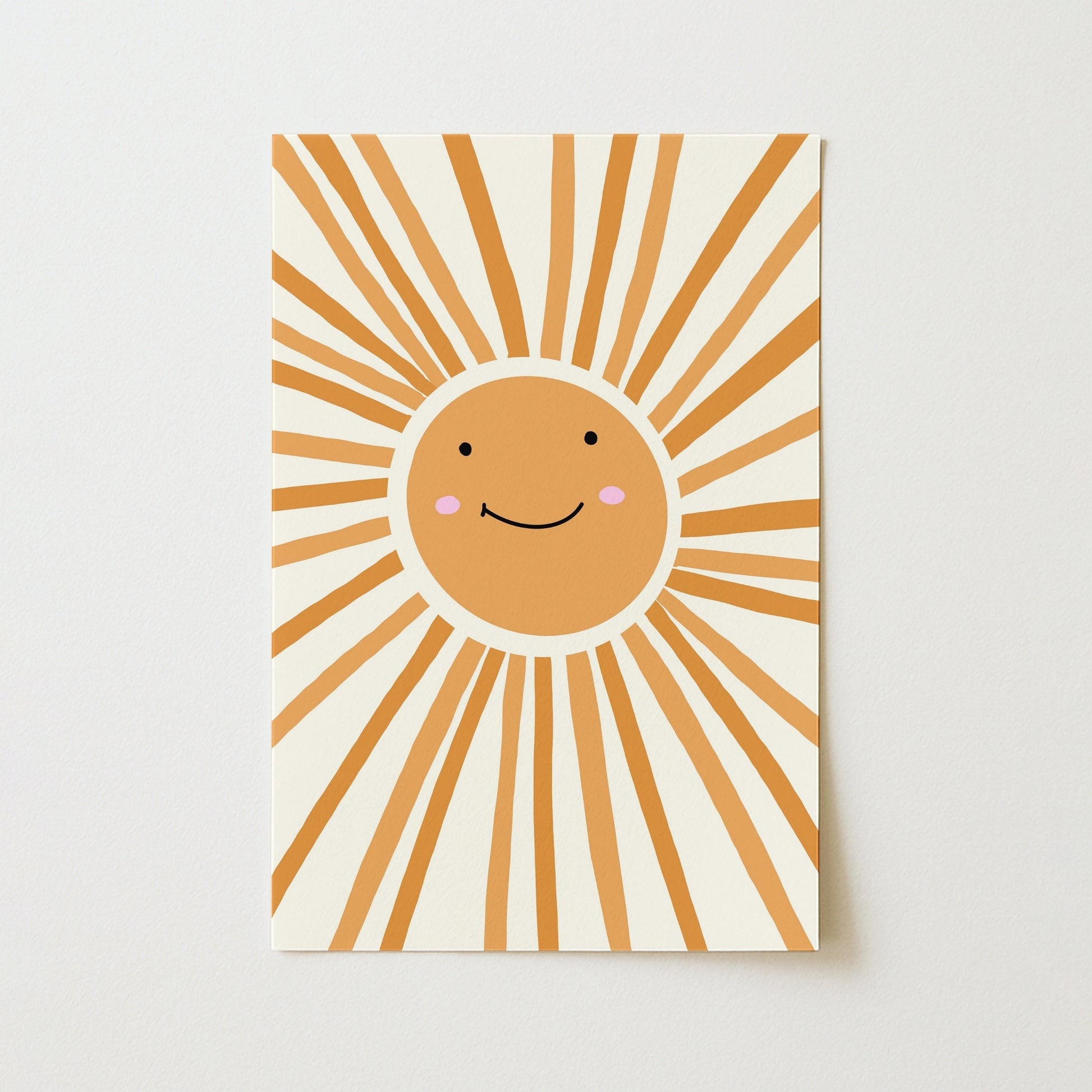 Lámina de Sol Sonriente – Póster de Sol para Cuarto Infantil
