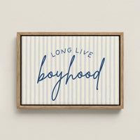 Long Live Boyhood Nursery Canvas Print