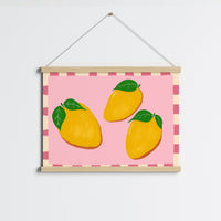 Mango Fruit Kitchen Print – Colorful Tropical Wall Art, Kitchen Wall Decor