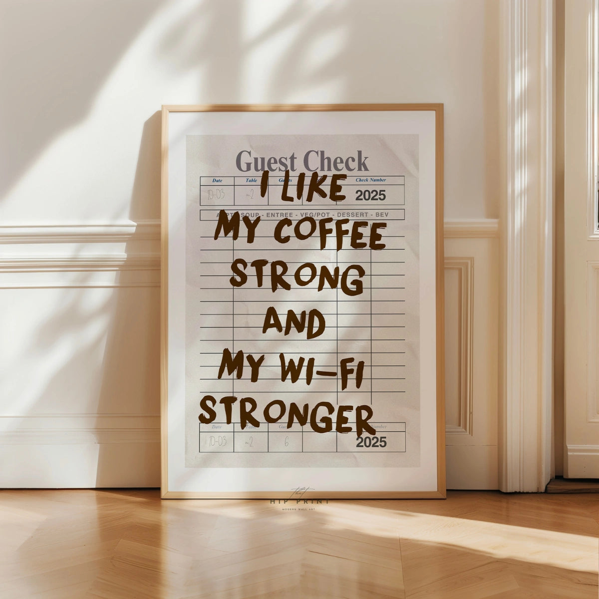 Funny Coffee Quote Wall Art –  Coffee WiFi Print