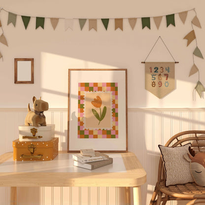 Orange Tulip Nursery Print