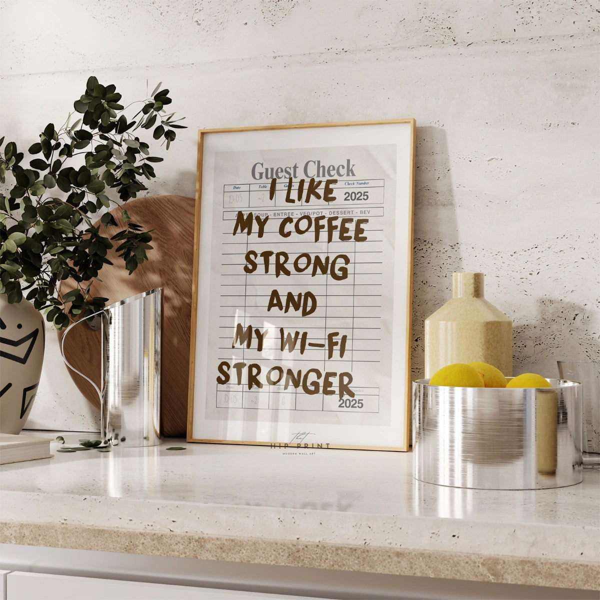 Funny Coffee Quote Wall Art –  Coffee WiFi Print