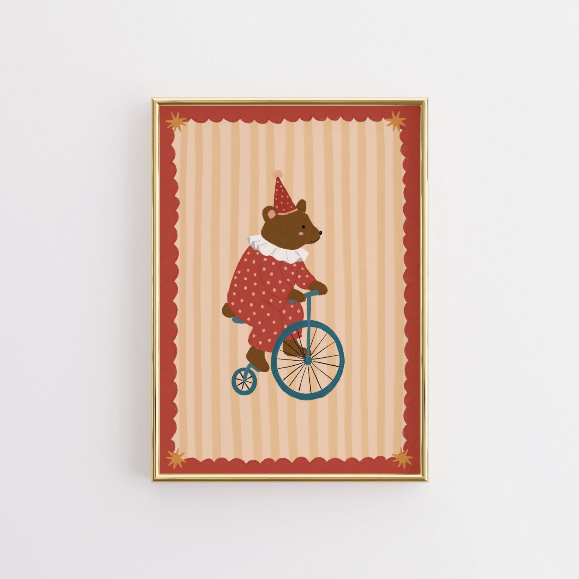 Stampa vintage per bambini con orsi da circo