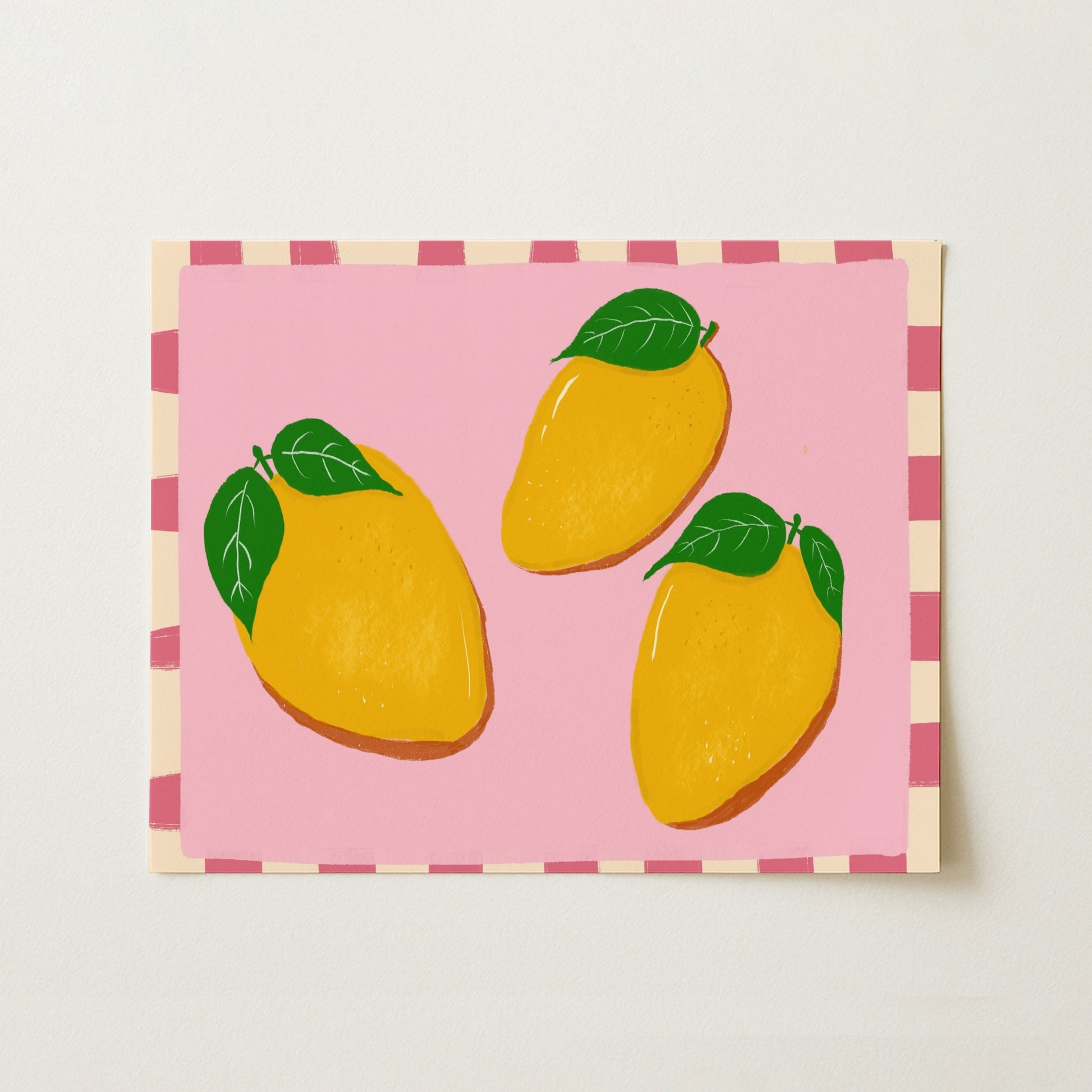 Mango Fruit Kitchen Print – Colorful Tropical Wall Art, Kitchen Wall Decor