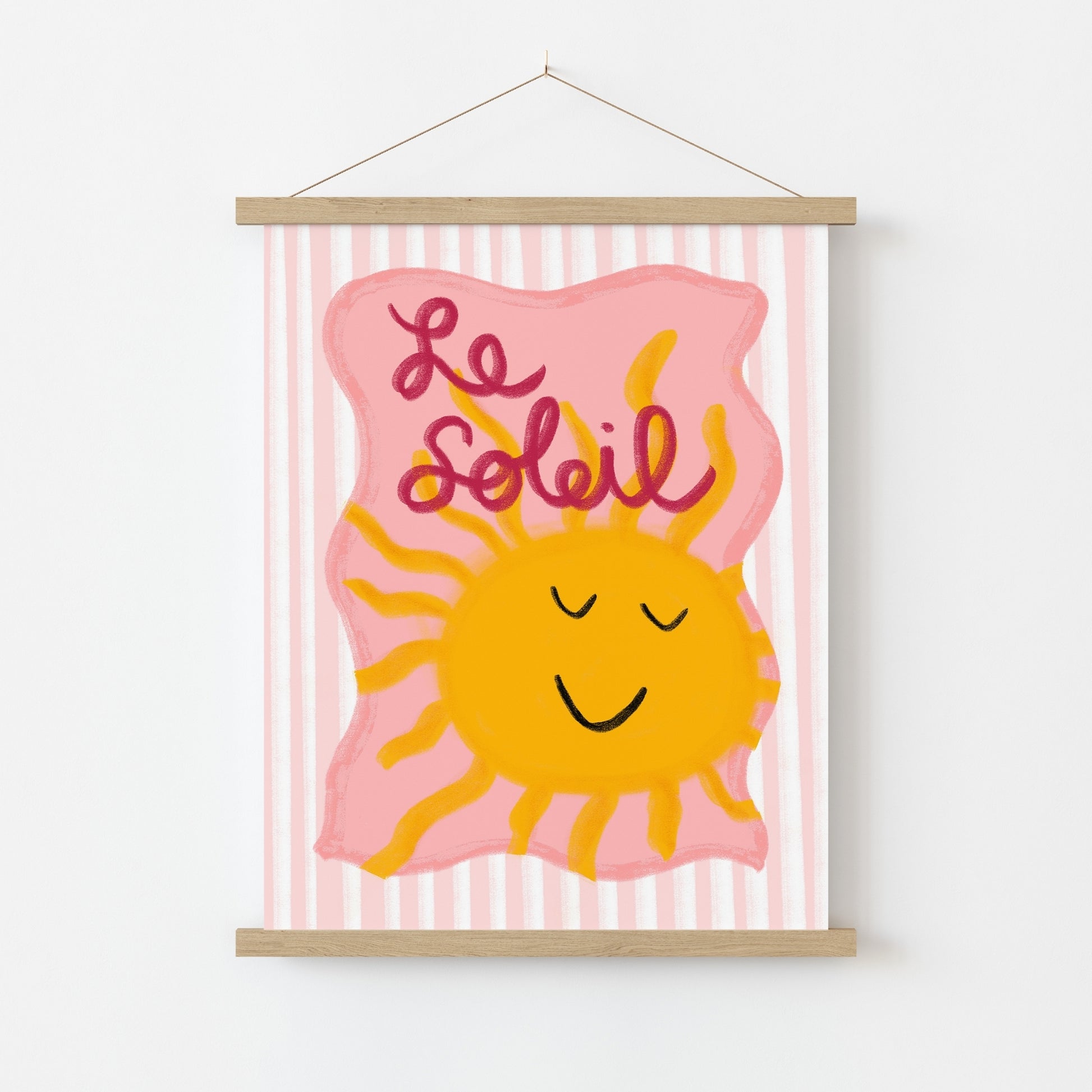 Le Soleil Wall Art for Kids - French Nursery Print