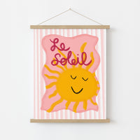 Le Soleil Wall Art for Kids - French Nursery Print