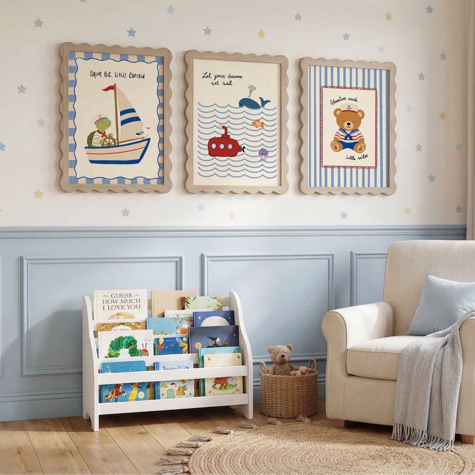 Set di 3 Stampe Nautiche per Cameretta