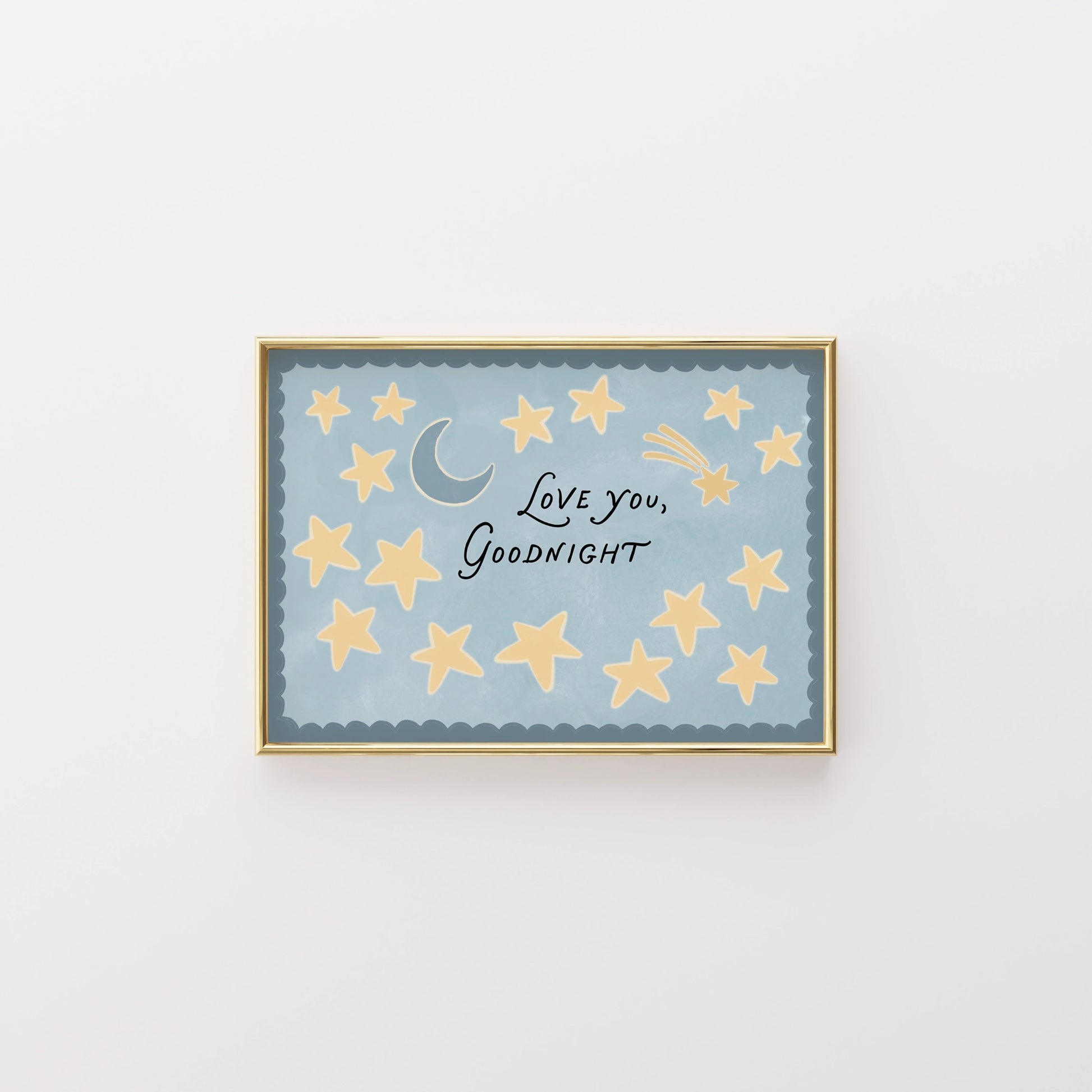 Moon and Stars Nursery Print