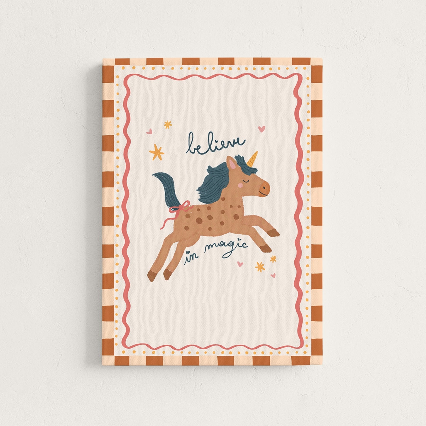 Believe in Magic Unicorn Nursery Canvas Print