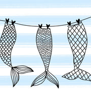 Blue Mermaid Tails – Coastal Wall Art