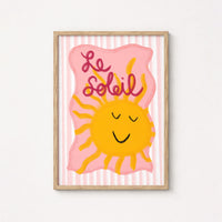 Le Soleil Wall Art for Kids - French Nursery Print