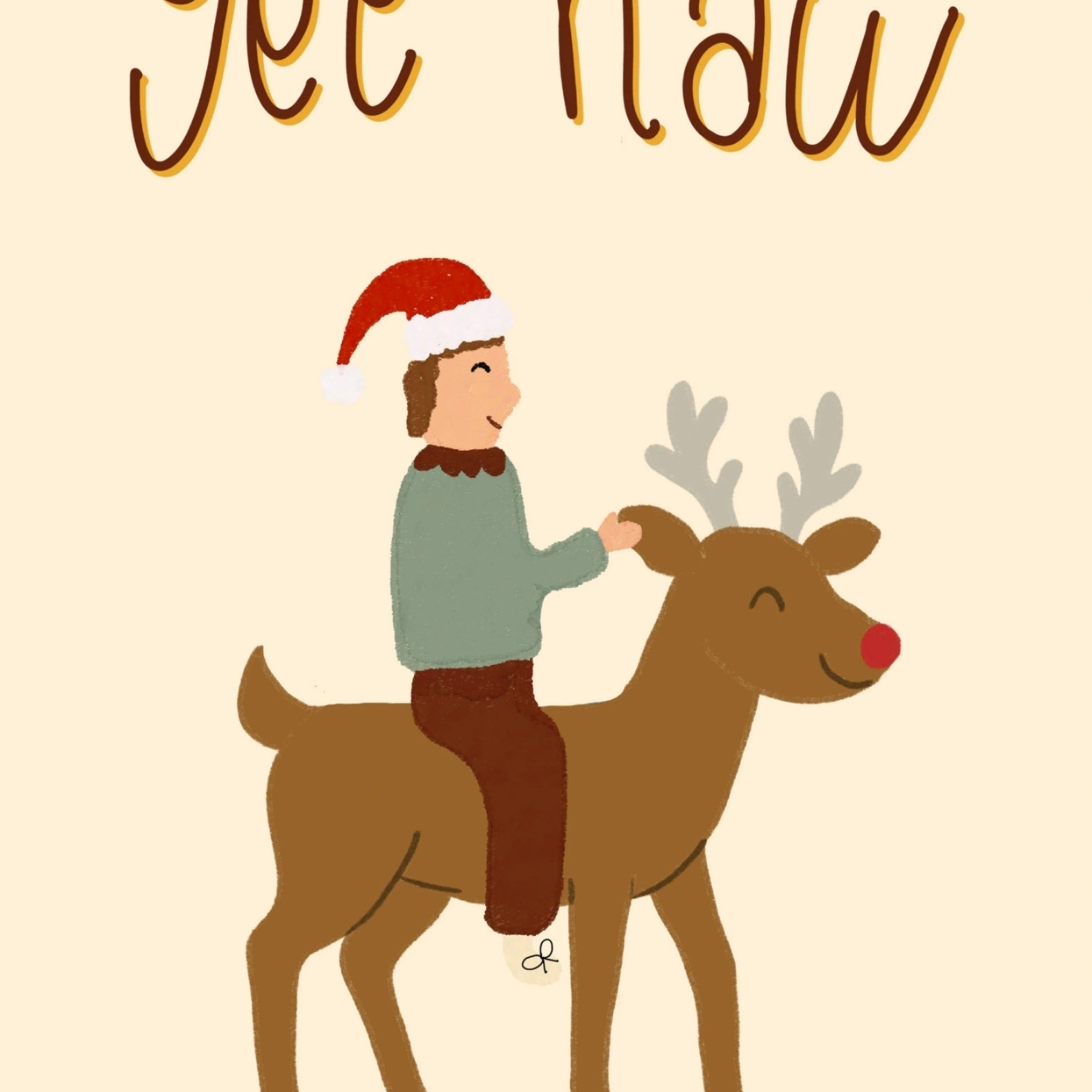 Cowboy Christmas Nursery Print