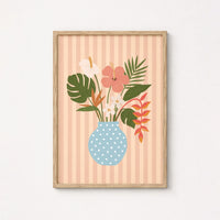 Surf Up Wall Art - Poster colorato con tavola da surf
