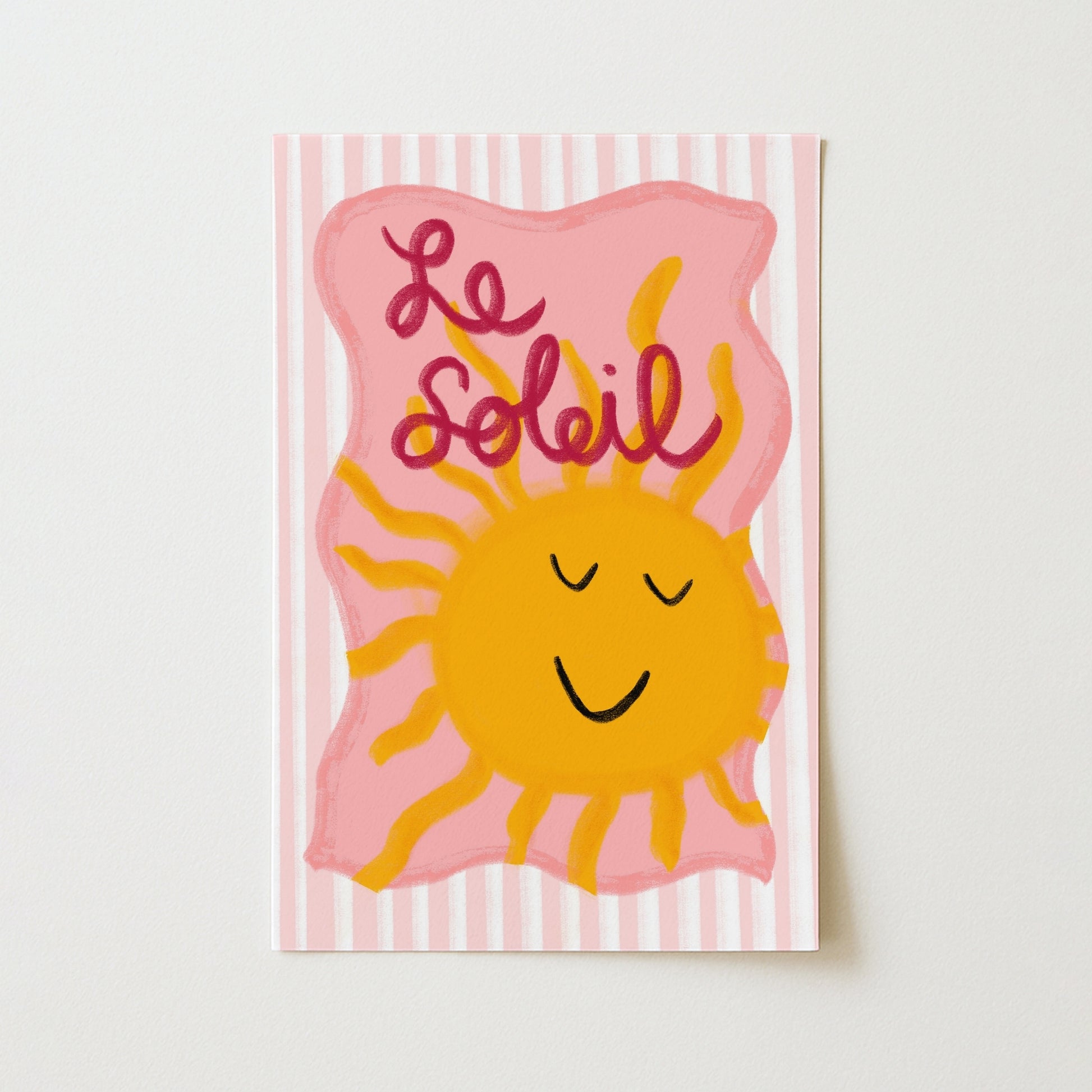 Le Soleil Wall Art for Kids - French Nursery Print