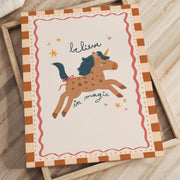 Believe in Magic Little Unicorn – Nursery & Kids Canvas Wall Art