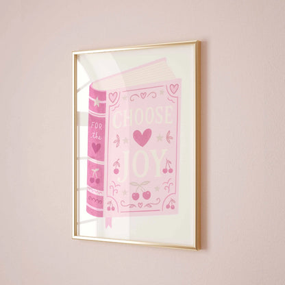 Choose Joy Book – Pink Bookish Print