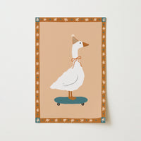 Poster con illustrazione di un'oca stravagante