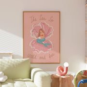 Girly Ocean Illustration – Coastal Wall Art