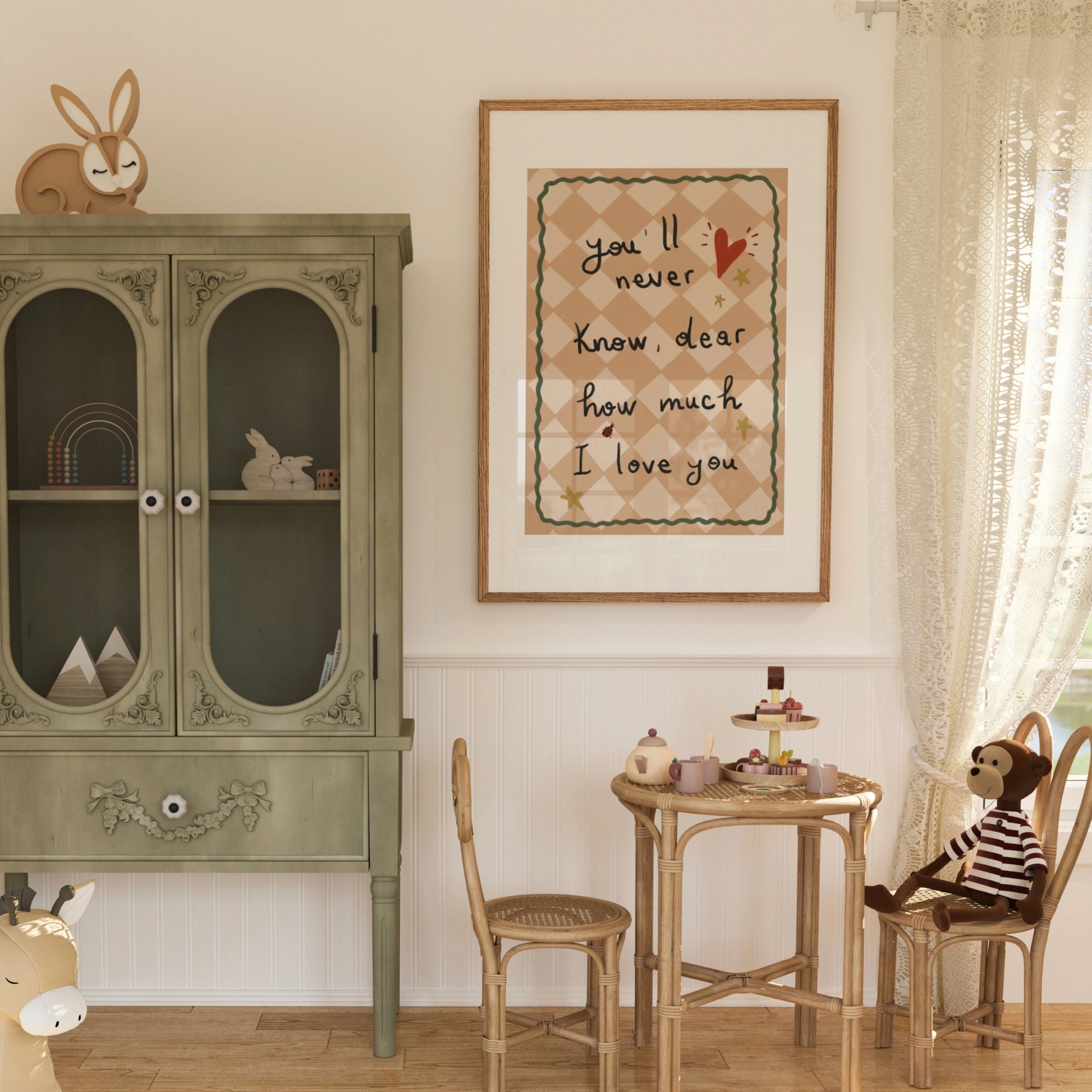 Impression pour chambre d'enfant : chiot et chaton – Décoration murale animalière mignonne pour enfants