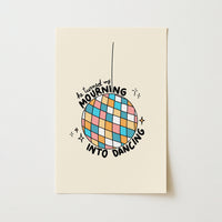 Impression de deuil dansant – Décoration murale chrétienne avec boule disco