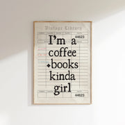Coffee and Books Girl – Bookish wall art