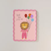 Dream Big Pink Lion – Nursery & Kids wall art