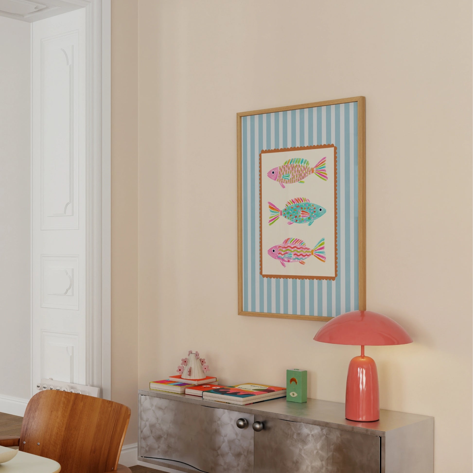 Colorful Fish Wall Art, Coastal Wall Decor