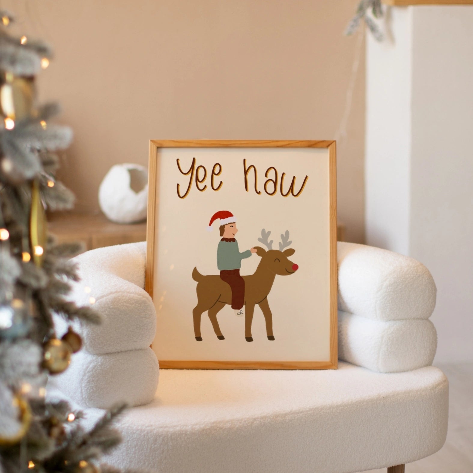 Cowboy Christmas Nursery Print