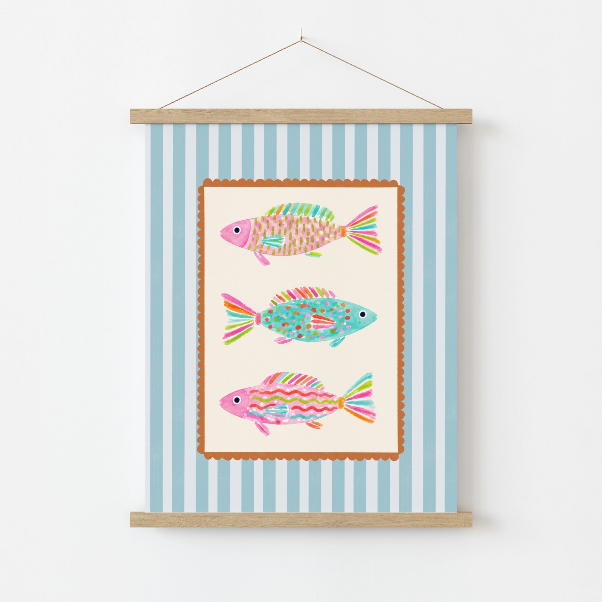Colorful Fish Wall Art, Coastal Wall Decor
