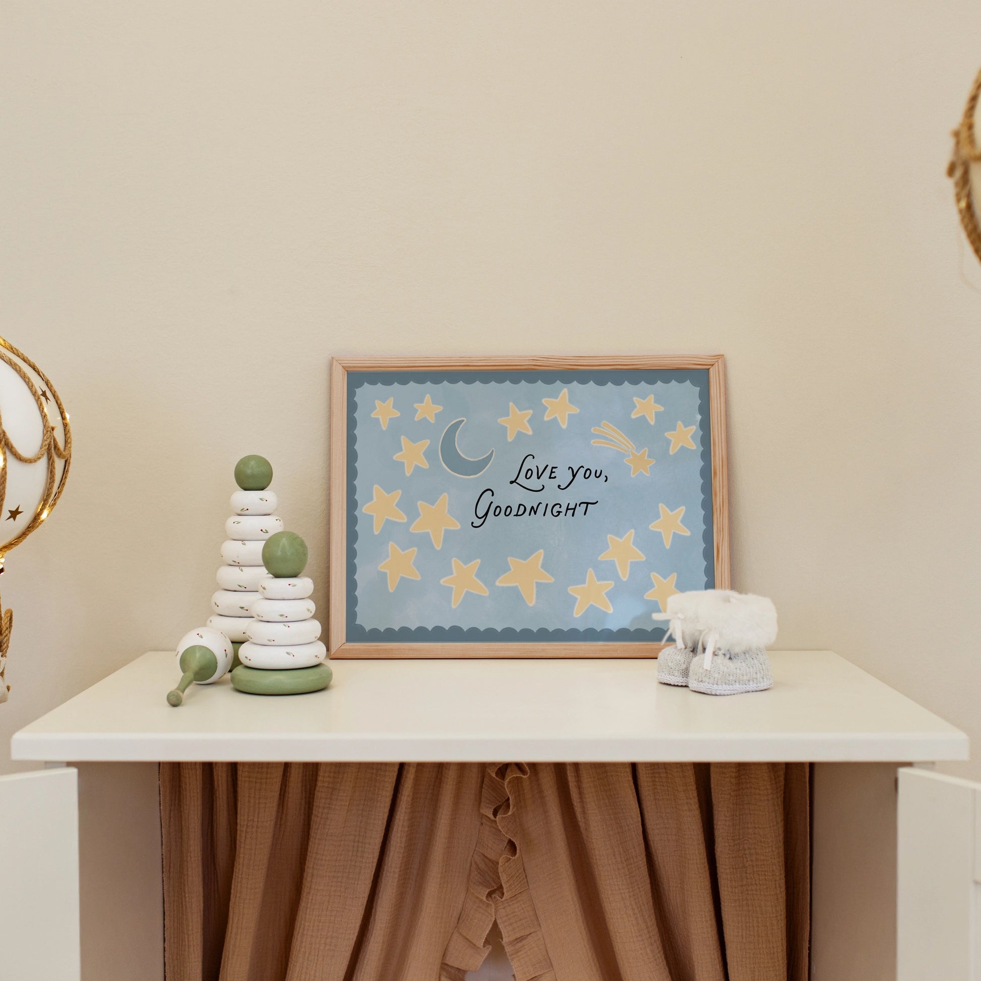 Moon and Stars Nursery Print