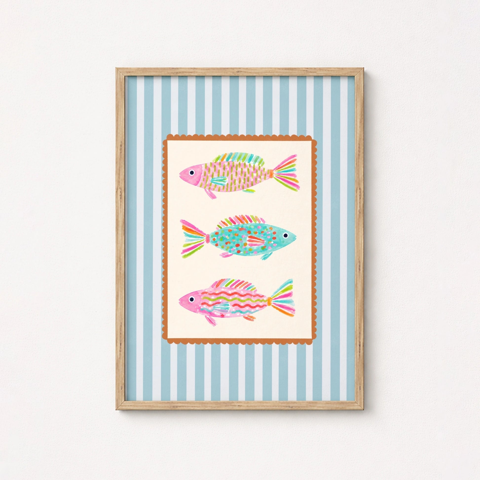 Colorful Fish Wall Art, Coastal Wall Decor