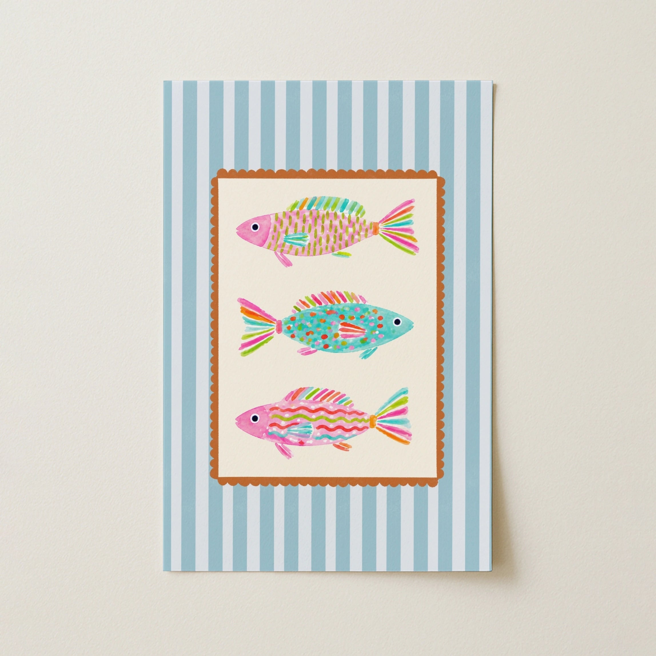 Colorful Fish Wall Art, Coastal Wall Decor
