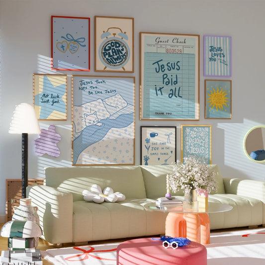 Handmade Blue Christian, over 100 prints