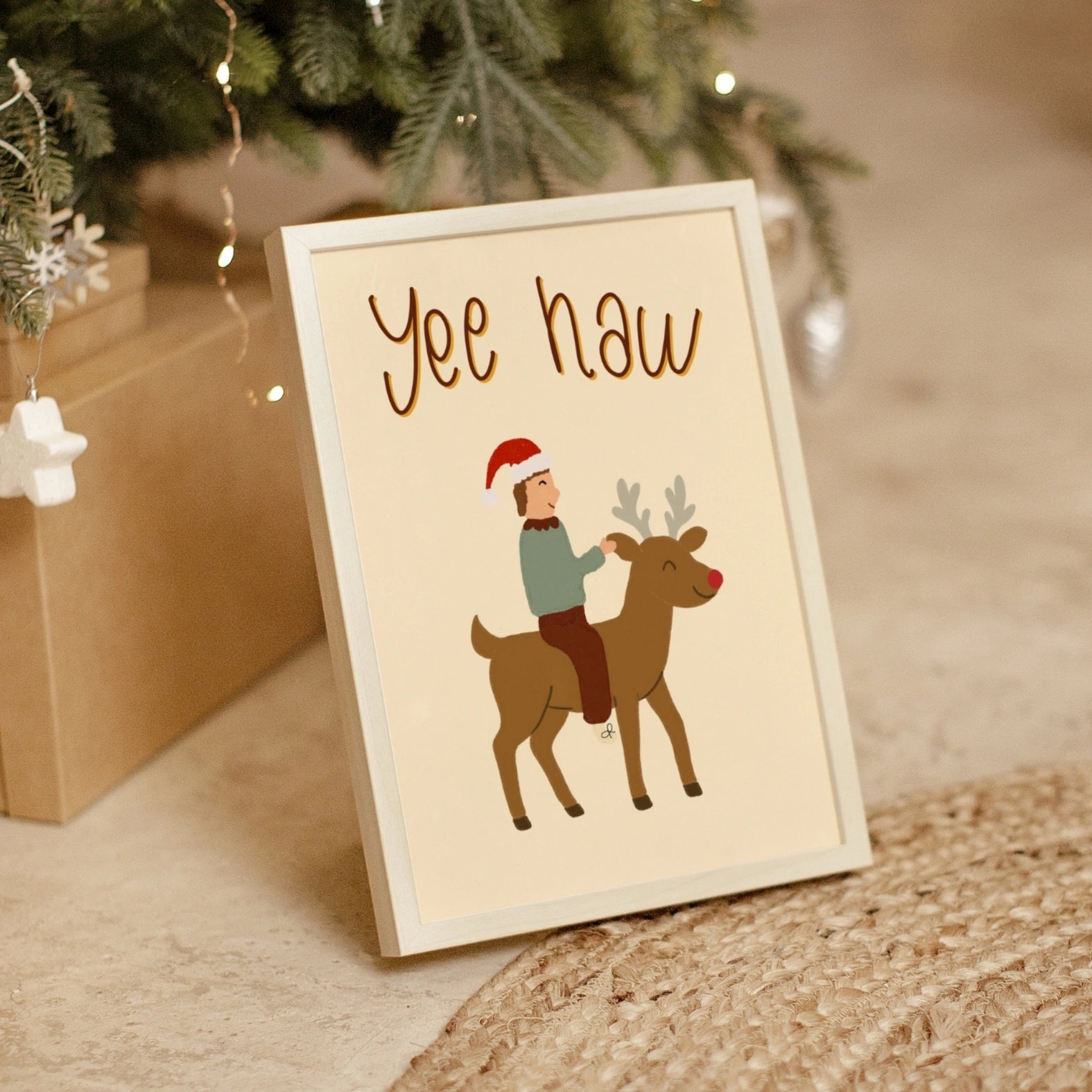 Cowboy Christmas Nursery Print