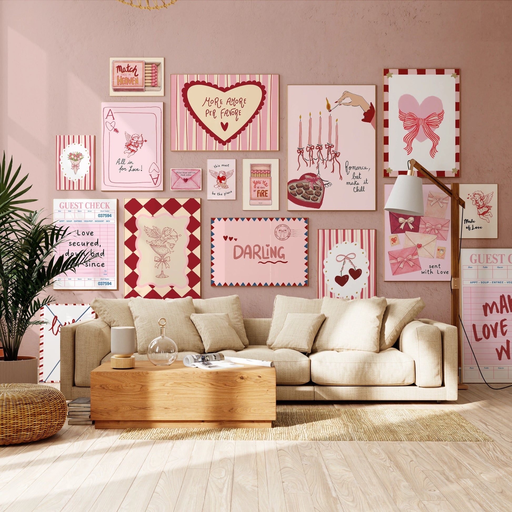 Ensemble de 20 impressions pour la Saint-Valentin