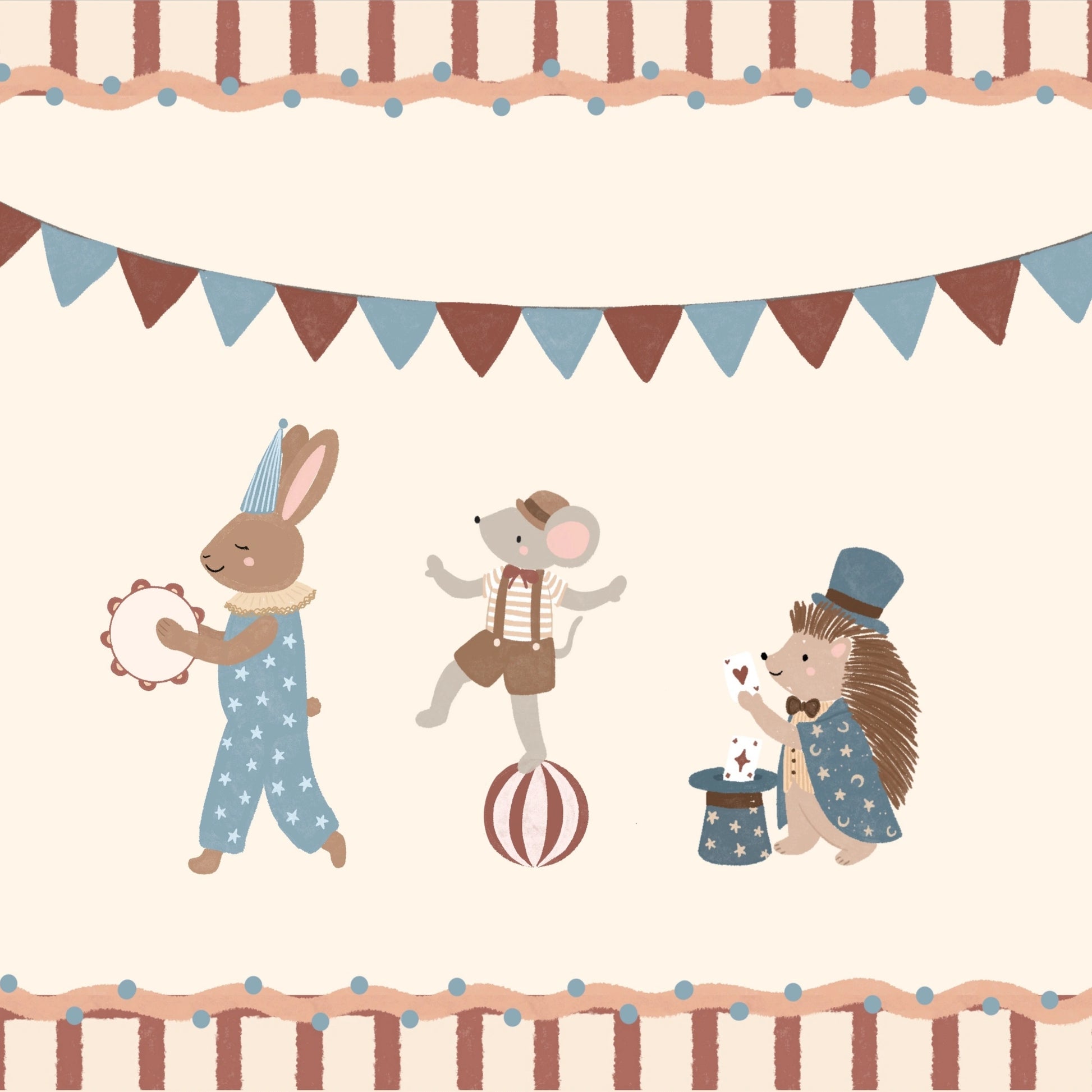Circus Animals Nursery Print