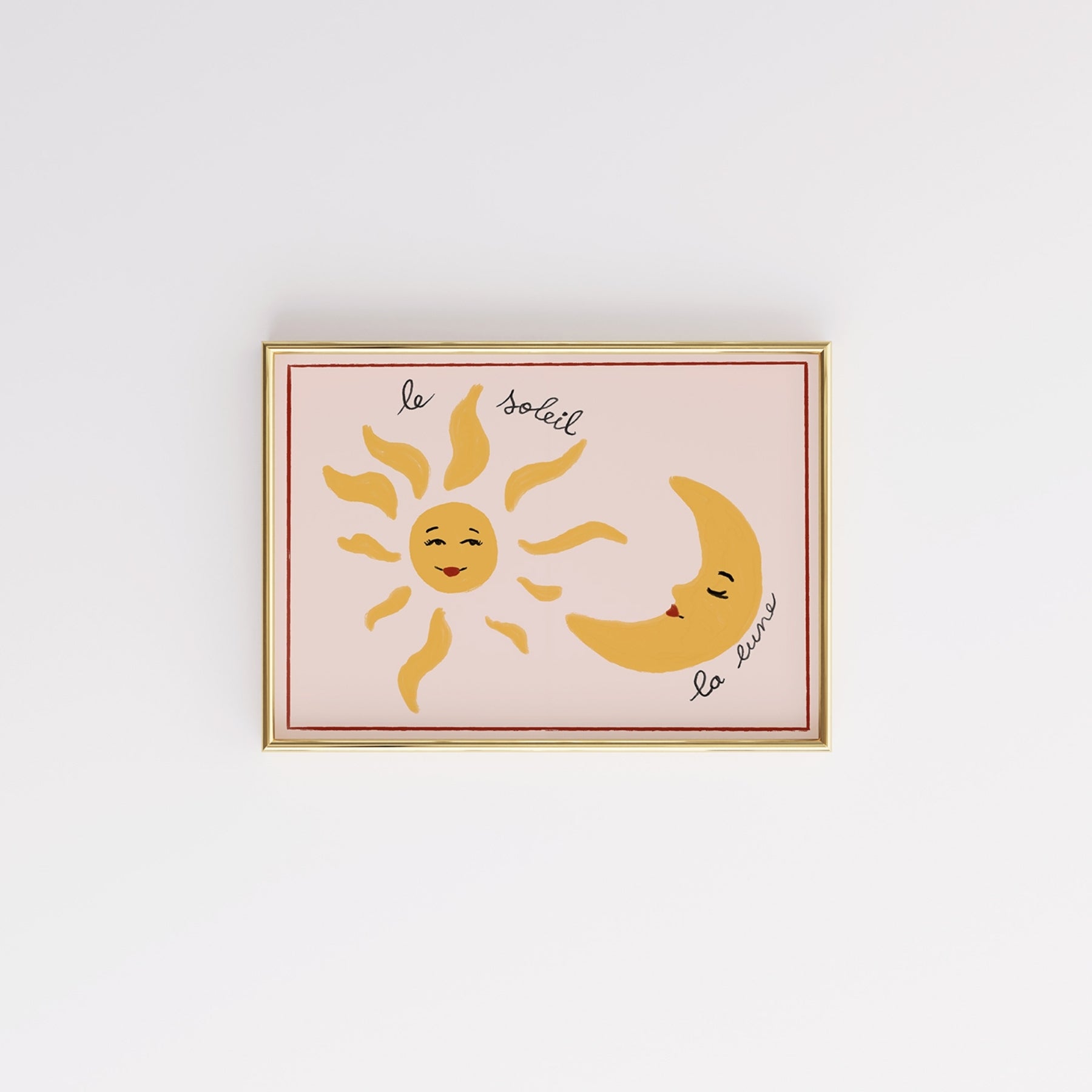 Arte murale francese Sole e Luna