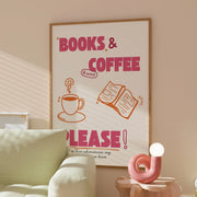 Books & Coffee – Bookish wall art