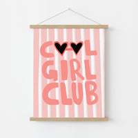 Cool Girl Club Wall Art – Preppy Girl Poster Print