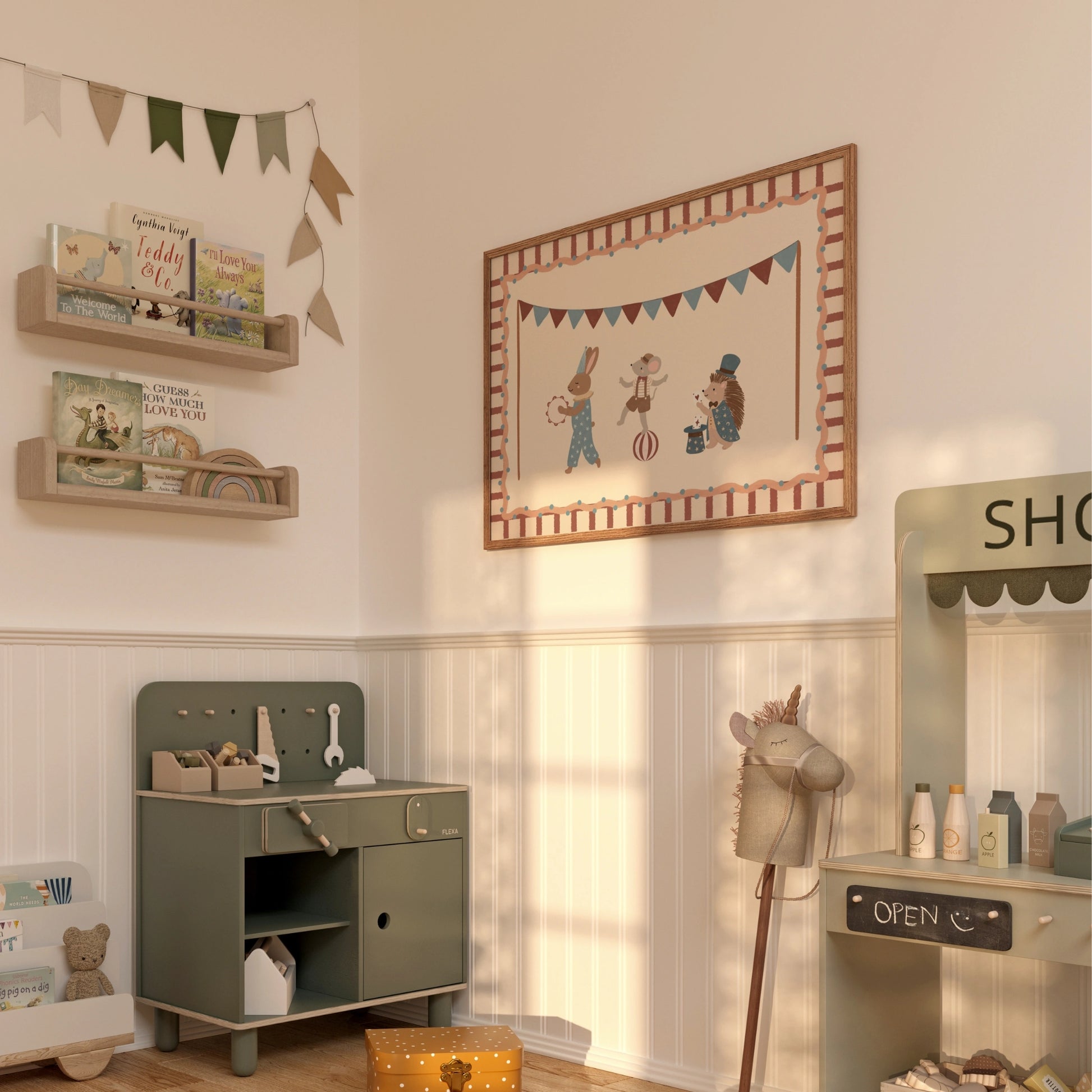 Circus Animals Nursery Print