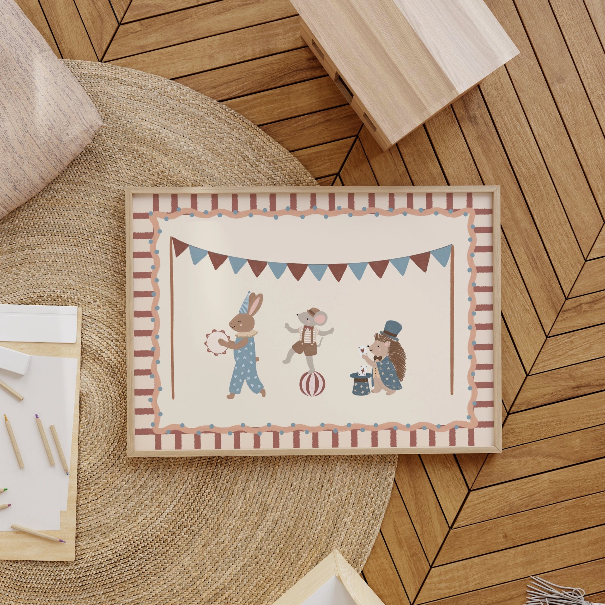 Circus Animals Nursery Print