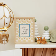 The Day the Lord has Made with Stars - Art mural pour chambre de bébé et enfants