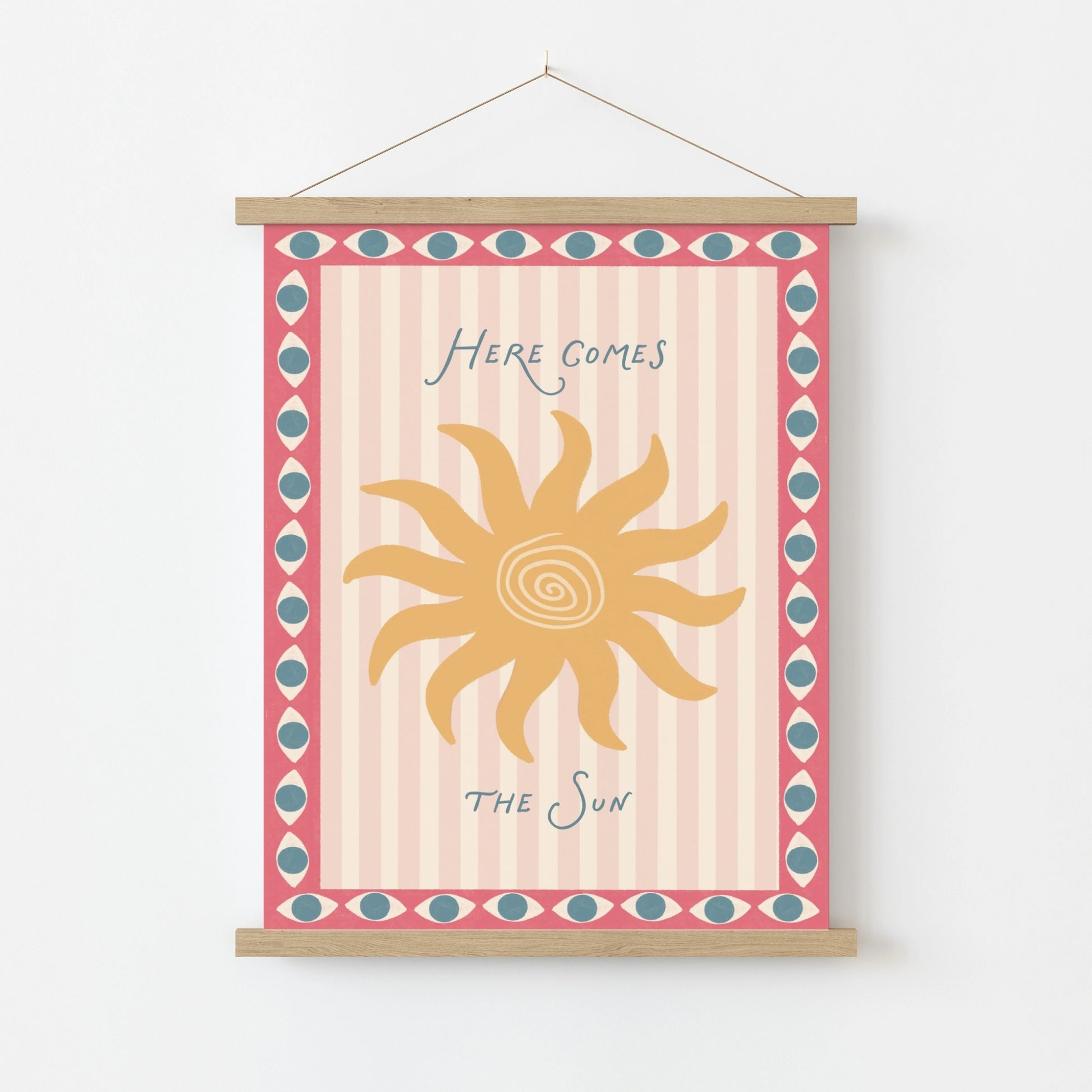 Pink Striped Sunshine Artwork