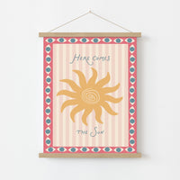 Pink Striped Sunshine Artwork
