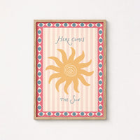 Pink Striped Sunshine Artwork
