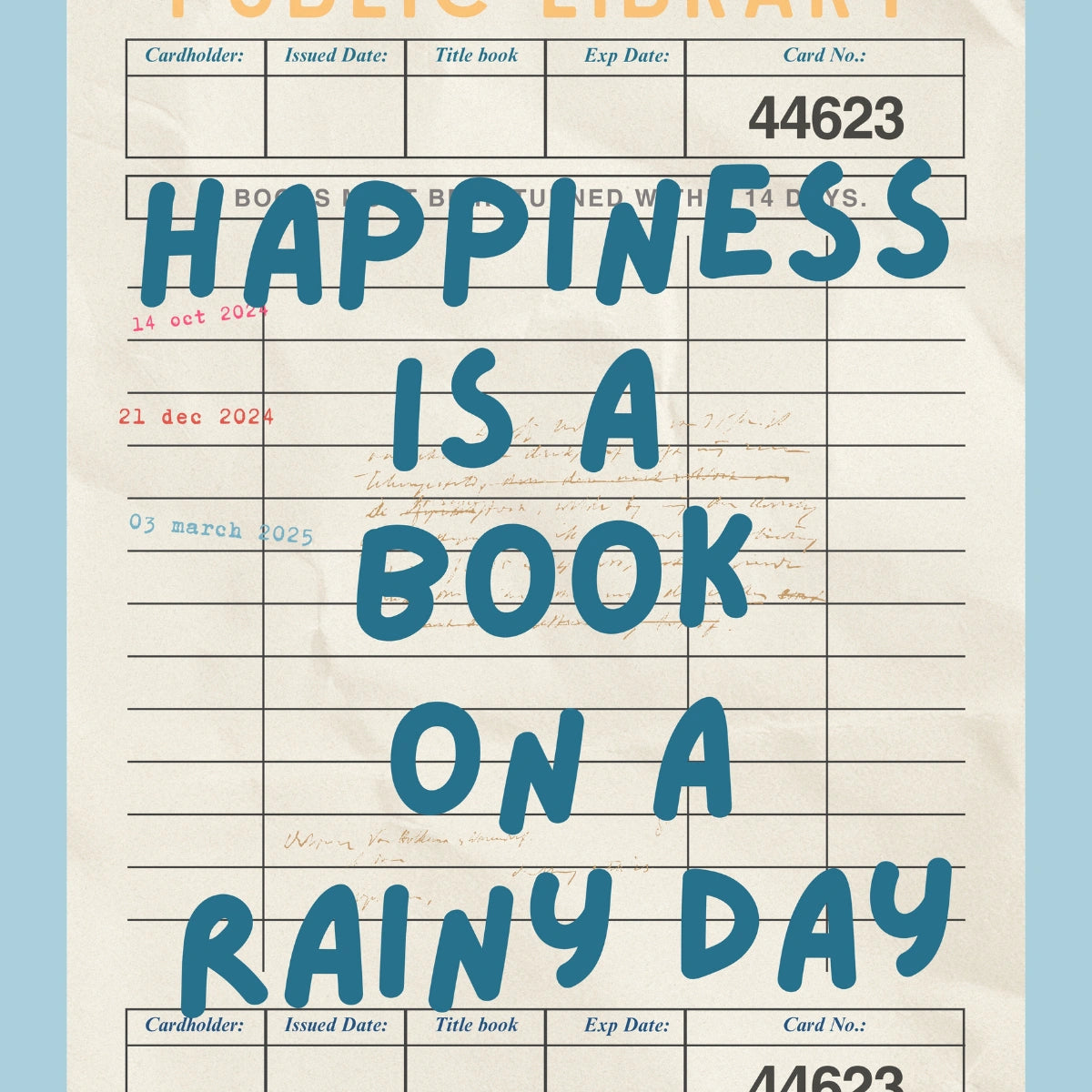 Book on a Rainy Day Print – Retro Library Wall Art
